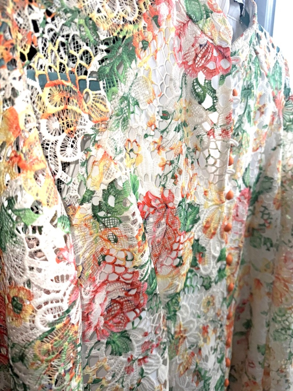 Dalia MacPhee Dress Floral Lace Cottage 
Xl eyelet Shirtdress NWT - Picture 4 of 12
